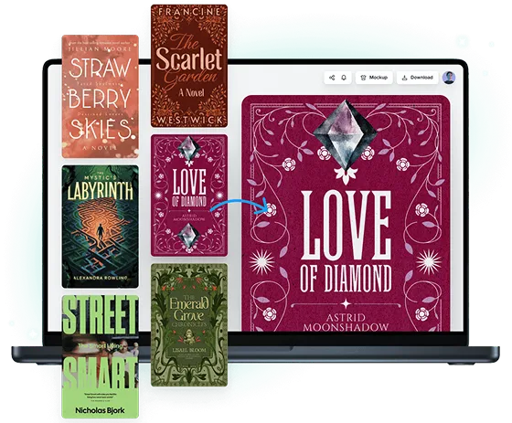 A laptop with an open book resting on it, displaying another book on the screen.