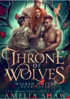 A throne adorned with wicked wolves, showcasing intricate details and a dark, ominous atmosphere.