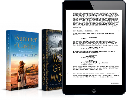 A digital book open on an iPad and a tablet, illustrating modern reading technology.